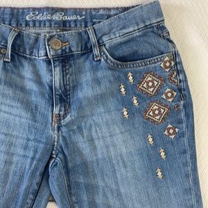Eddie Bauer Southwestern Jeans 4  Boyfriend Slim